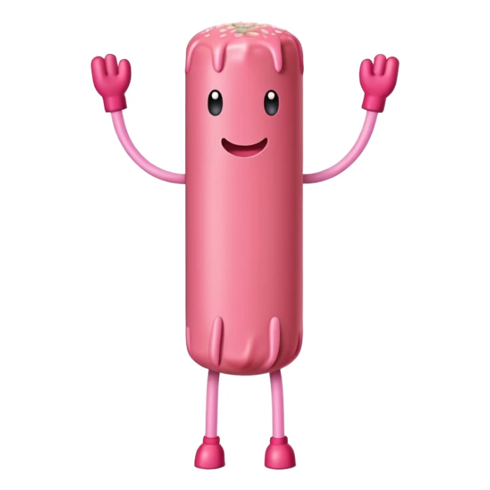 Beef stick with arms and legs  sticker