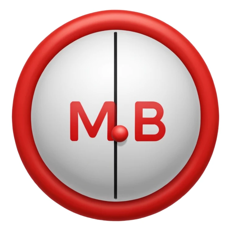 Pull-ball with MB written in the circle in on it sticker
