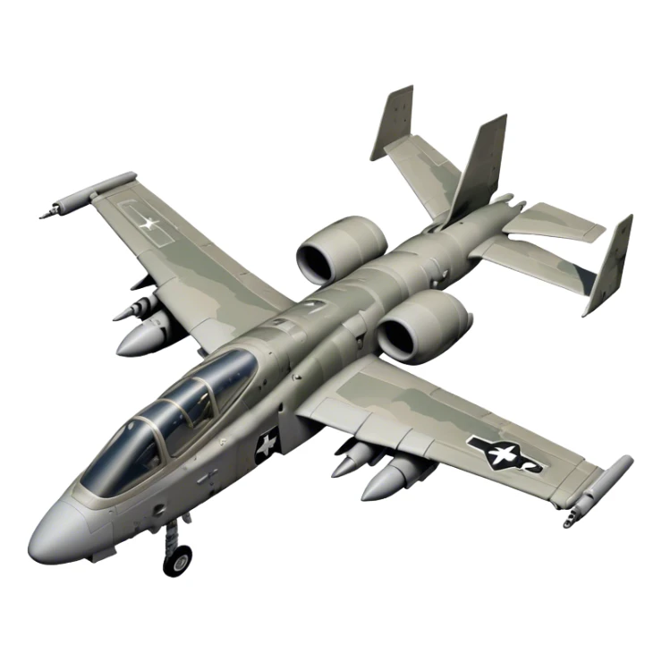 Warthog Jet (A-10 Thunderbolt II) - Fairchild Republic (Model Year: 2022) (Iconic colour: Desert camo) sticker