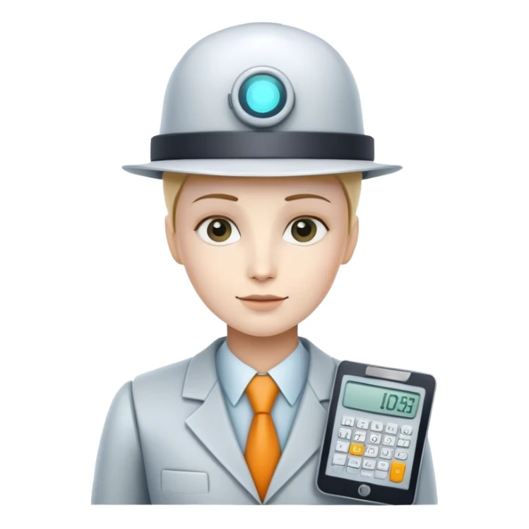 Robo Bookkeeper with accountant hat sticker