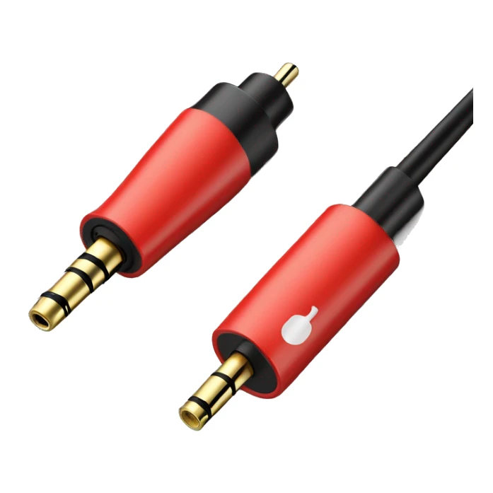 stereo adapter mini jack to big jack for headphones cable sticker