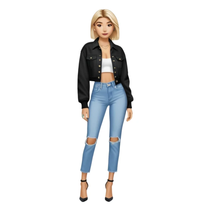 Hailey bieber en voyant tout le corps  sticker