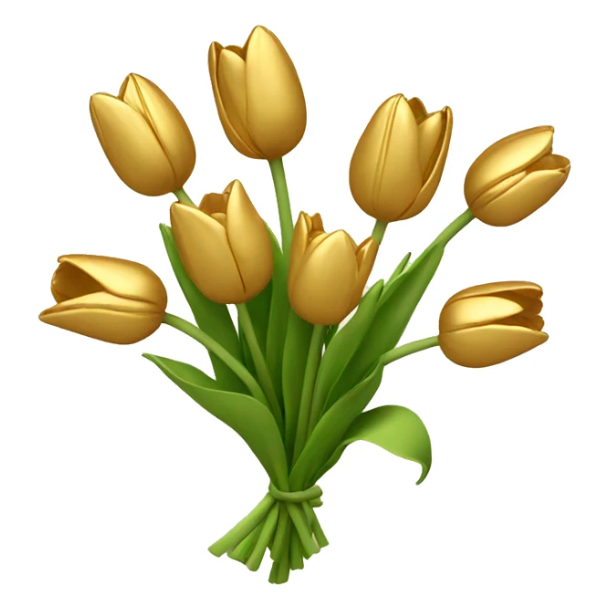 gold tulip bouquet sticker