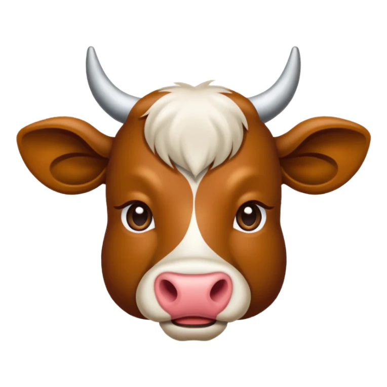 Vaca escocesa donde no se le ven los ojos sticker