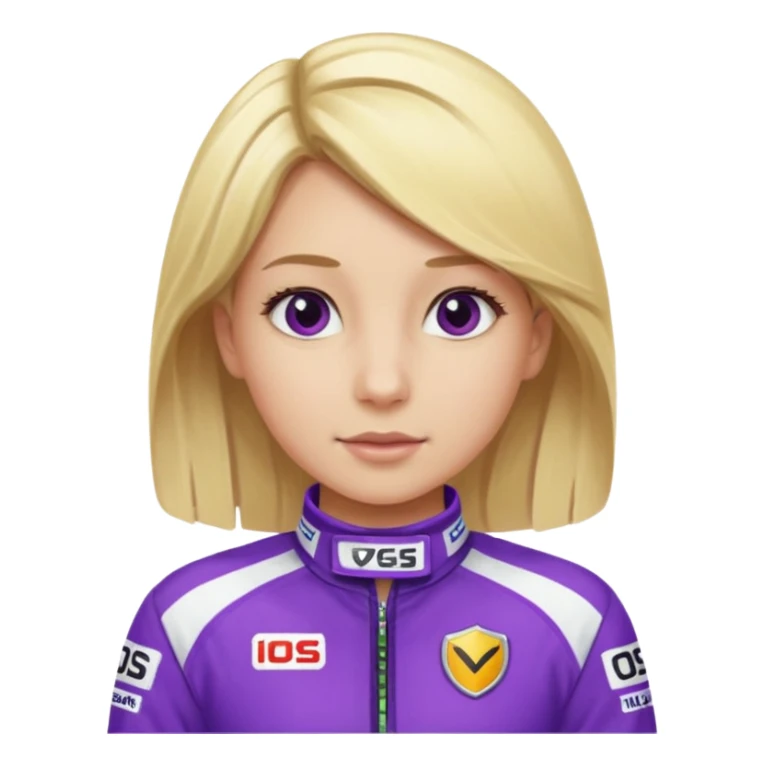 girl blonde, Race Driver purple cloth sticker