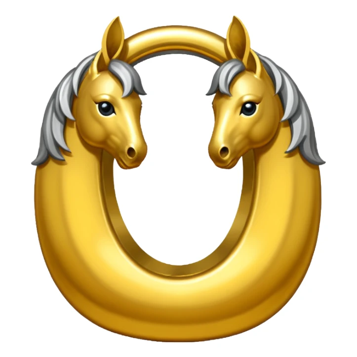 golden horse shoe sticker