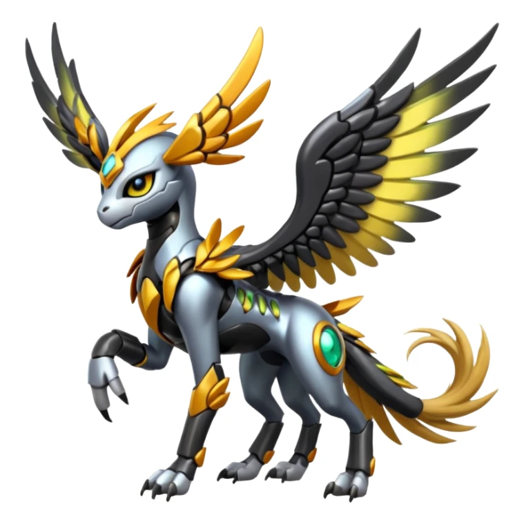 Meloetta-Wargreymon-Trico-Pokémon-Digimon-Fakémon-fusion-hybrid-creature sticker