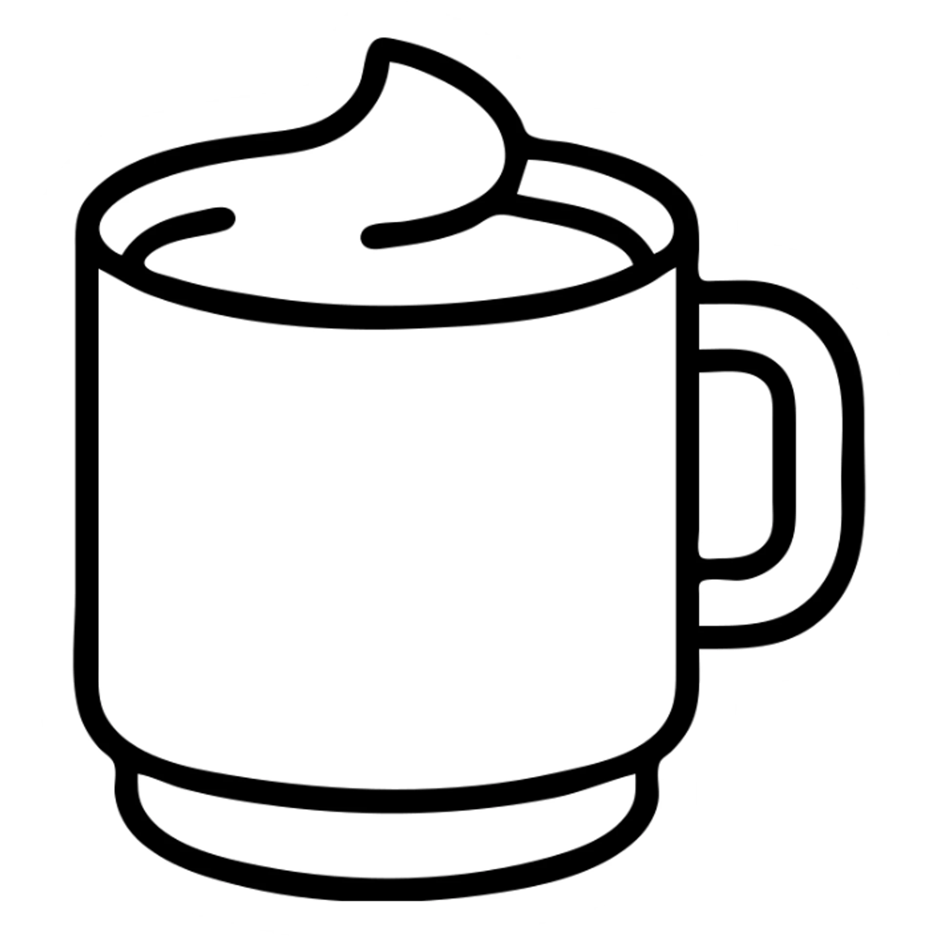 cappuccino in a classic mug, minimal and elegant, flat icon style sticker