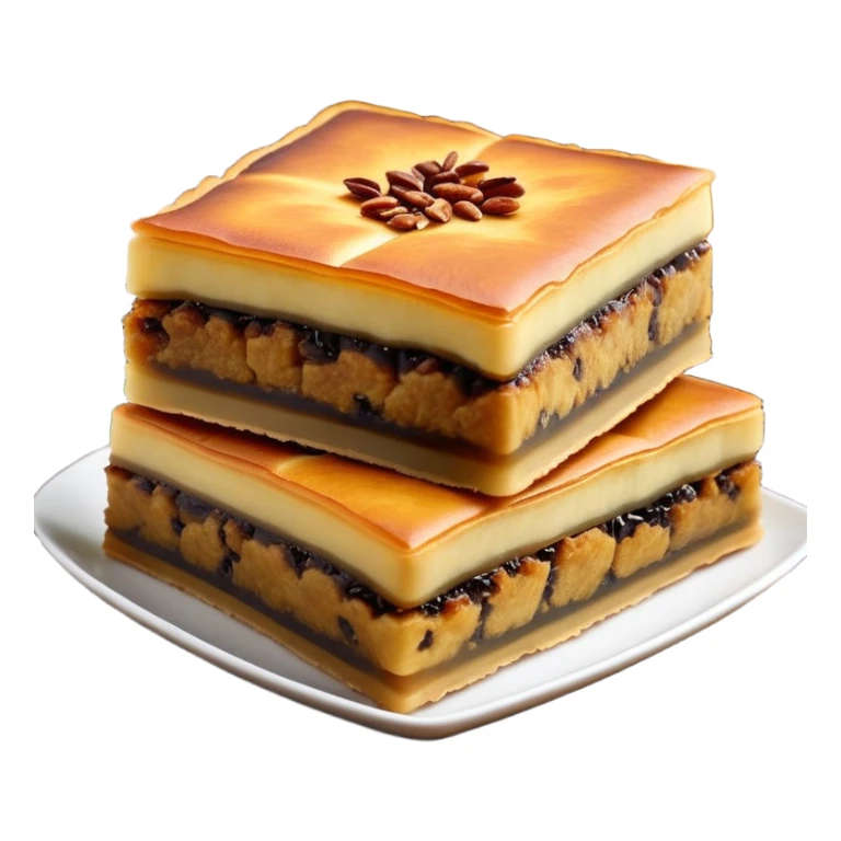 martabak manis-cinematic-realistic-martabak manis-dish-emoji,-depicted-as-a-single,-square-slice-of-sweet,-thick-martabak manis-with-a-rich,-indulgent-filling,-rendered-with-detailed-textures-and-vibrant,-appetizing-lighting sticker