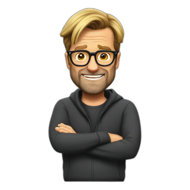 Jurgen Klopp shoulder shrug don't know sticker