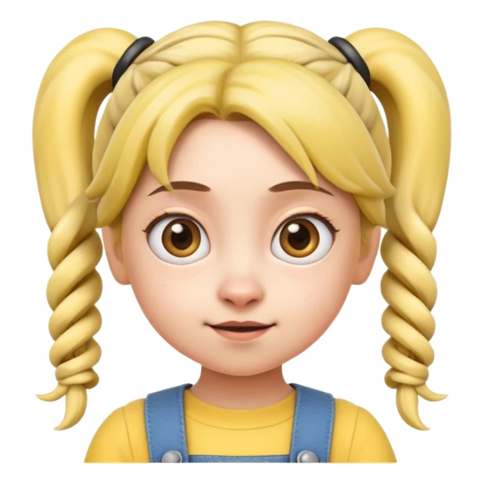 cute girl minion with pigtails sticker
