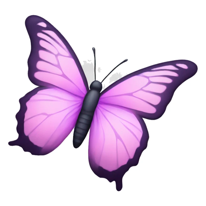 Butterfly in light purple and pink sticker