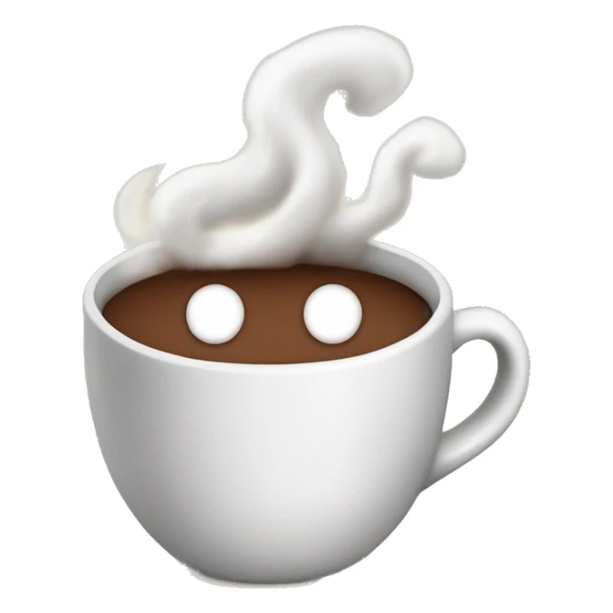 steaming cup of hot cocoa  sticker