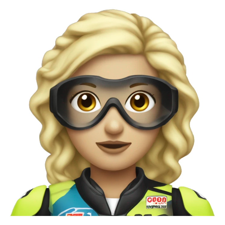 Motocross women blonde sticker