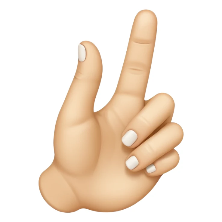 “Emoji-style hand making the letter ‘C’, with the index finger slightly curved. Clean, simple design, smooth shapes, neutral skin tone. White or transparent background, high resolution.” sticker