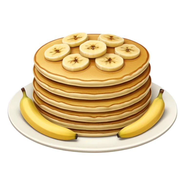 Pancakes with bananas on top sticker