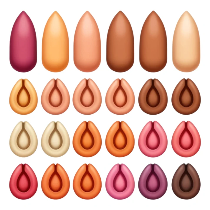 Different color vaginas reproductive organs  sticker