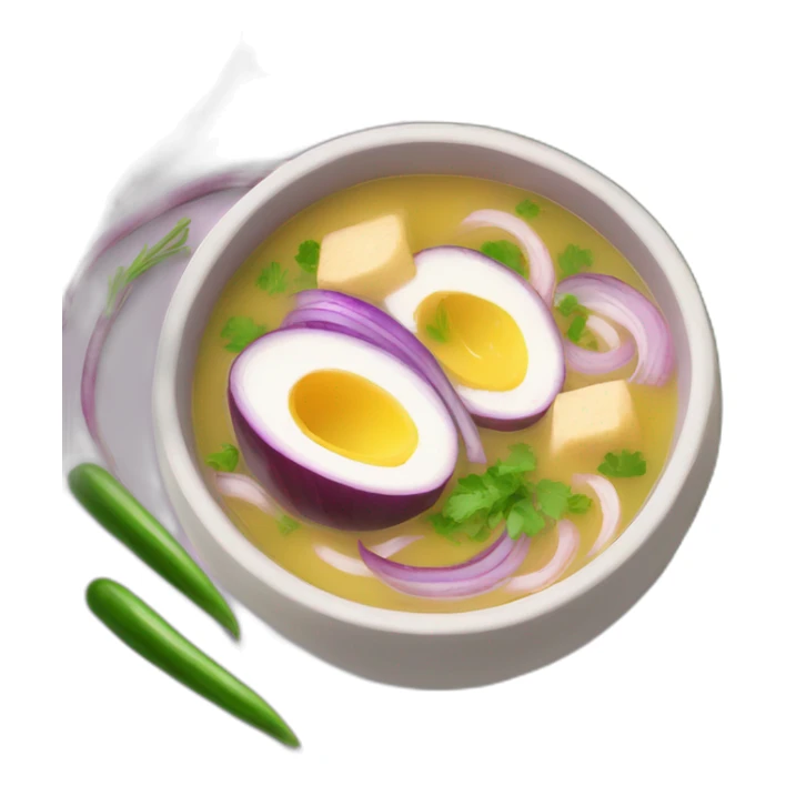 encebollado soup from ecuador that only has red onions, albacore and yucca sticker