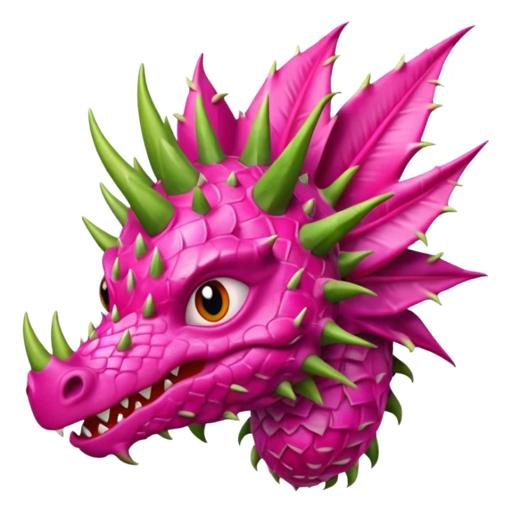 a dragon with the design of a dragon fruit sticker