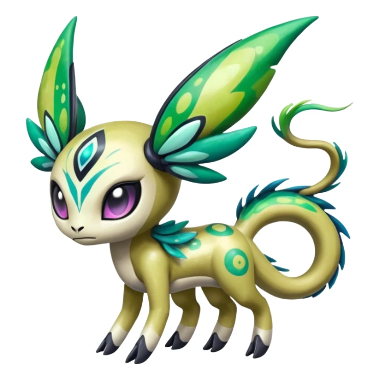 Colorful Shiny Edgy Cool Badass Painted Splashed Exotic Meloetta-Palkia-Virizion-Venom-Stitch-Fakémon-creature-hybrid sticker