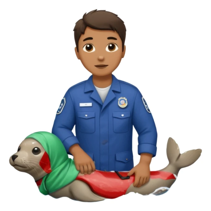 National Oceanic and Atmospheric Administration rescue workers rescue a seal sticker