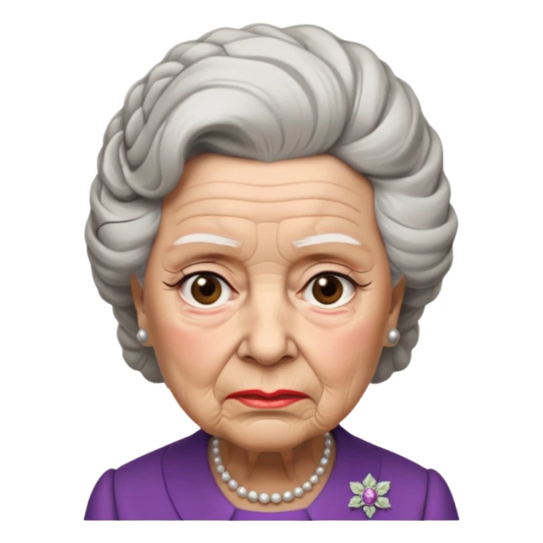 La reine Élisabeth 2 en moche et aigri  sticker