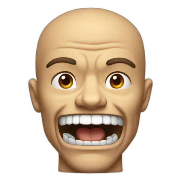 strong muscilar jaw face mewing sticker