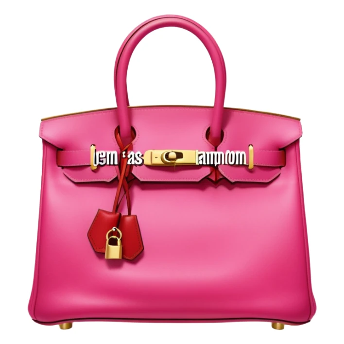 hermes birkin color bright pink and cherry red sticker
