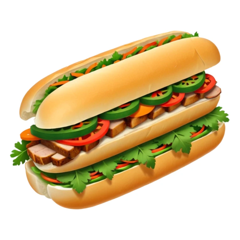 traditional banh mi with char grilled pork sticker