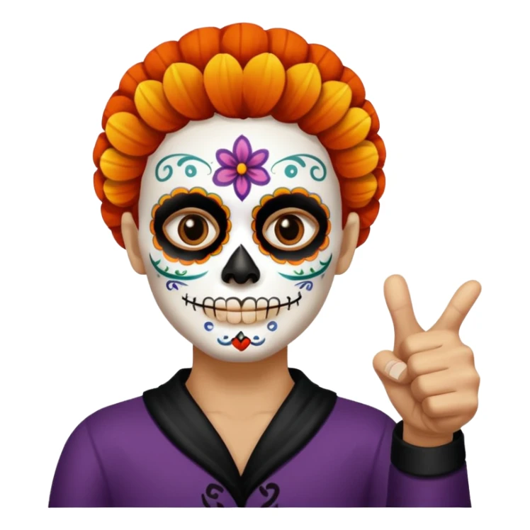 Pulgar arriba día de muertos sticker