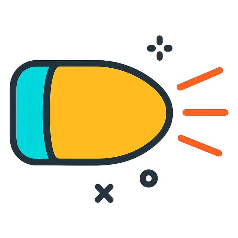 car headlight icon with color outline sticker