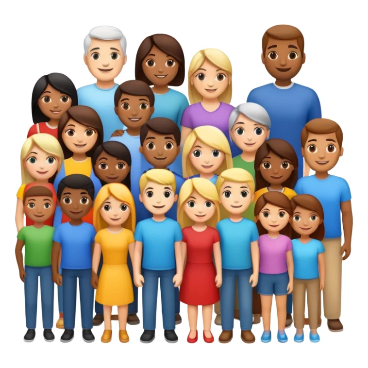 Group of diverse people standing together in unity sticker