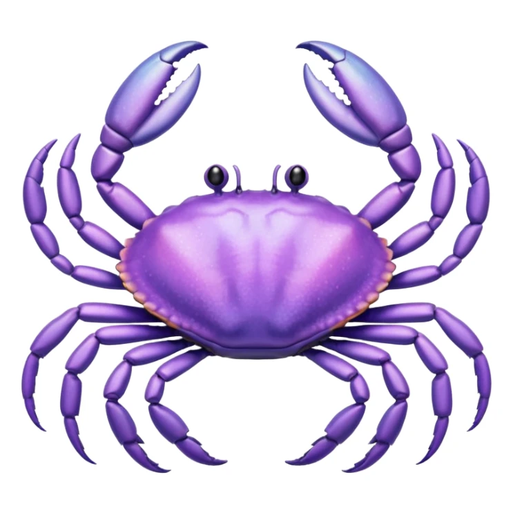 Pastel iridescent Lilac crab sticker