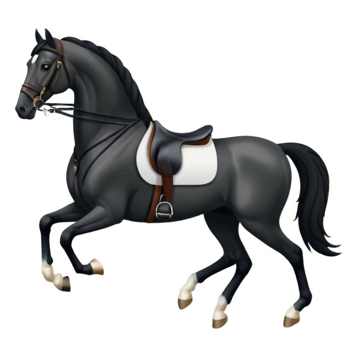 Dressage horse without rider sticker