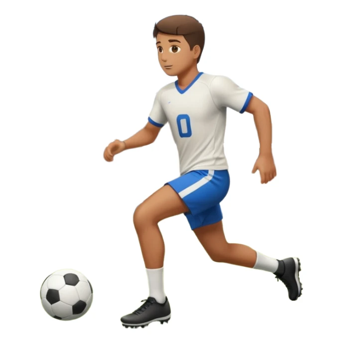 A person playing round football on the field sticker