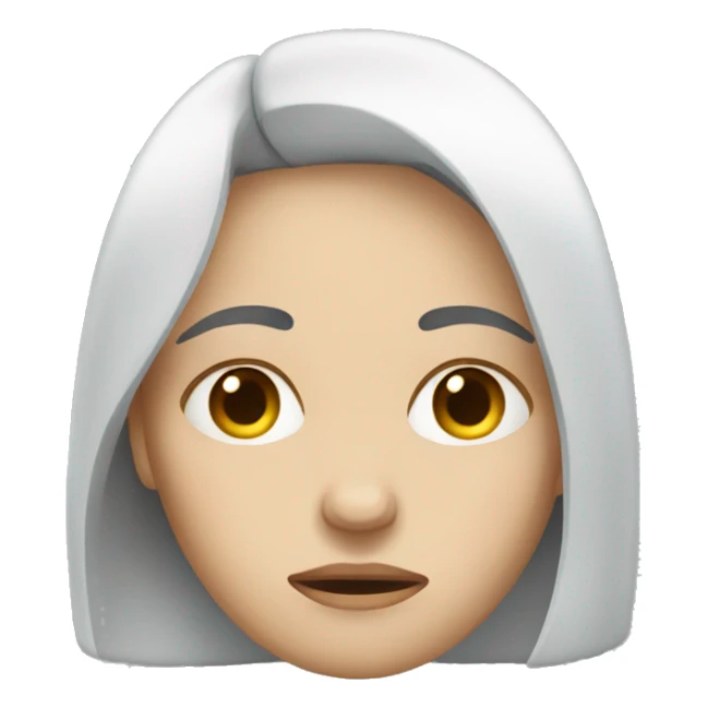 sad white woman with headache sticker