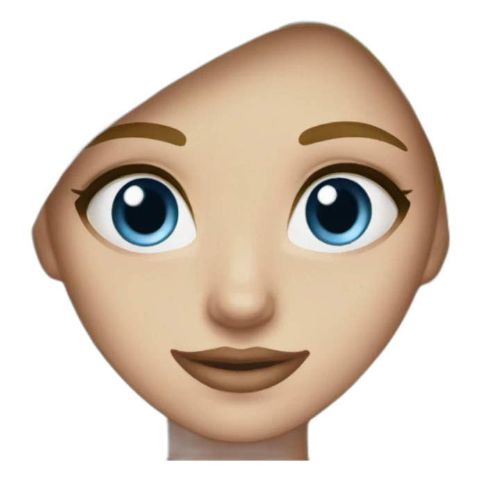 Blonde girl with blue eyes makeup artist sticker