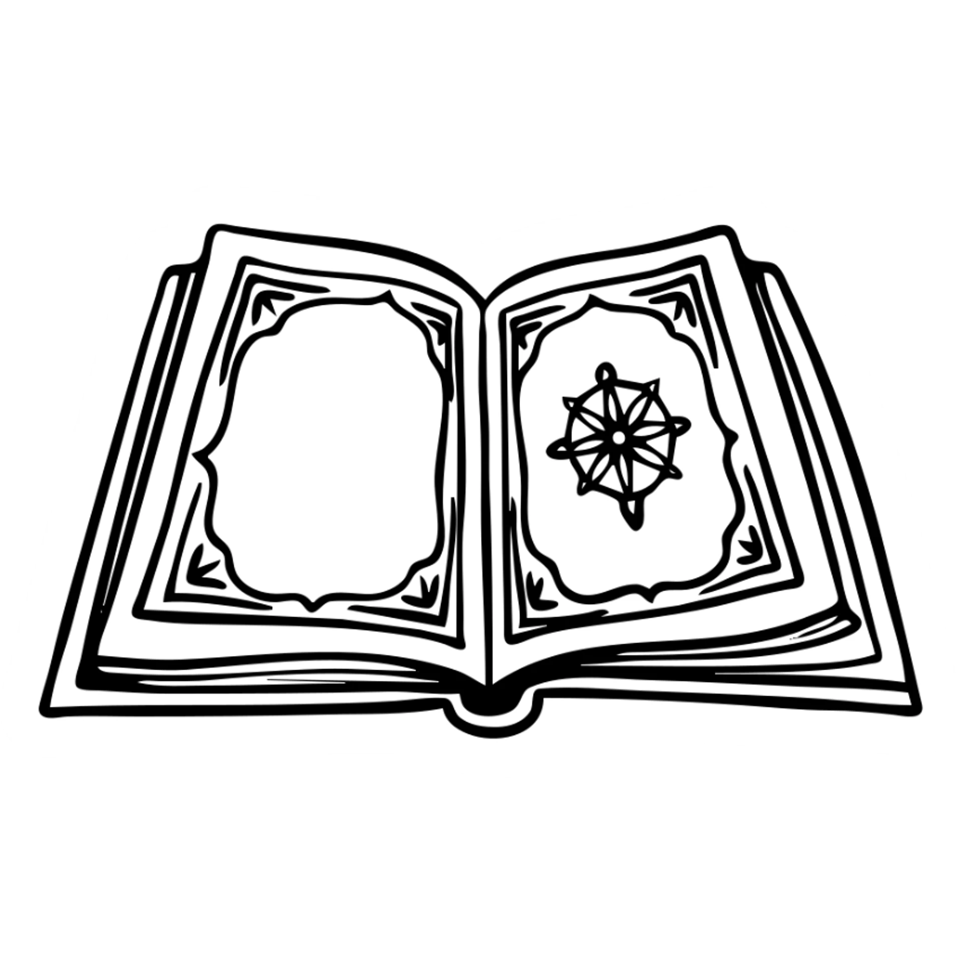 Open Quran book with Islamic ornamental design sticker