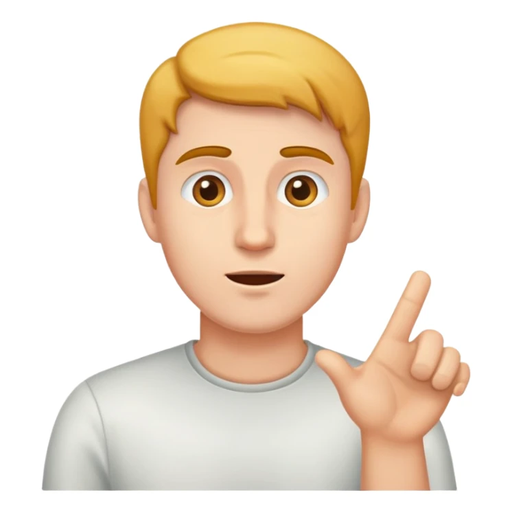 Man telling someone to the left to move sticker