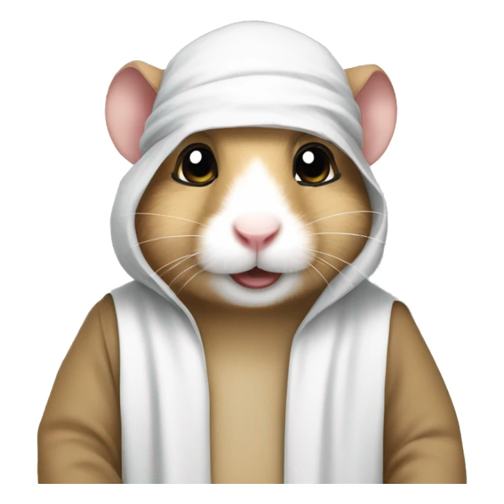Arab white thobe costume male hamster sticker