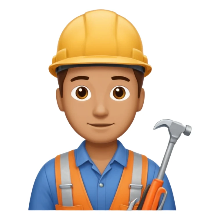 a handman works at home sticker
