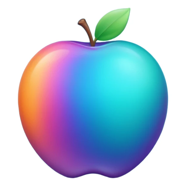3D planet emoji, smooth glossy sphere, vibrant gradient colors (teal, purple, orange), soft glowing core, minimalist design, dark background, Apple-style emoji look, cinematic soft lighting, high resolution. sticker