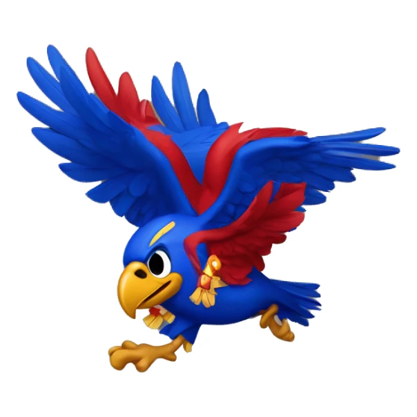 kansas jayhawk flying mascot trajan KU sticker