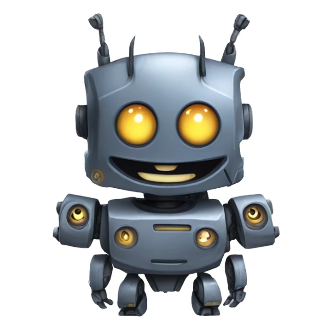 Robot with emotions , robot name is incubat3 sticker