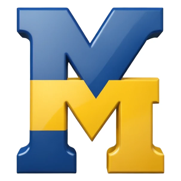 make an emoji of the michigan logo sticker