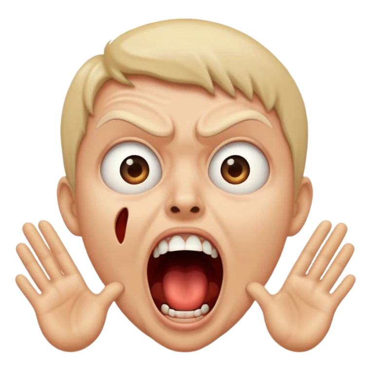 horror film, character scream sticker