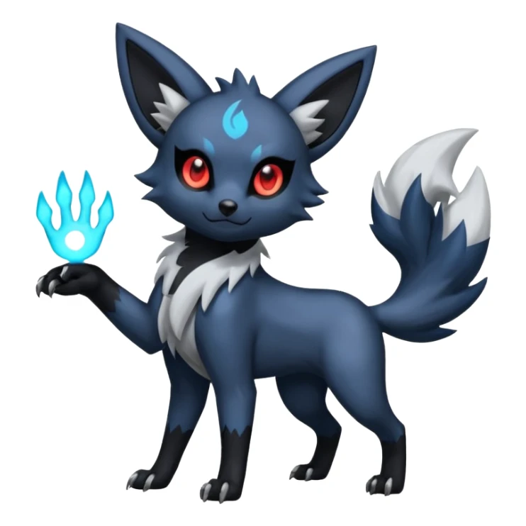 Poochyena-Zorua-Absol-Umbreon-fusion (full body) sticker