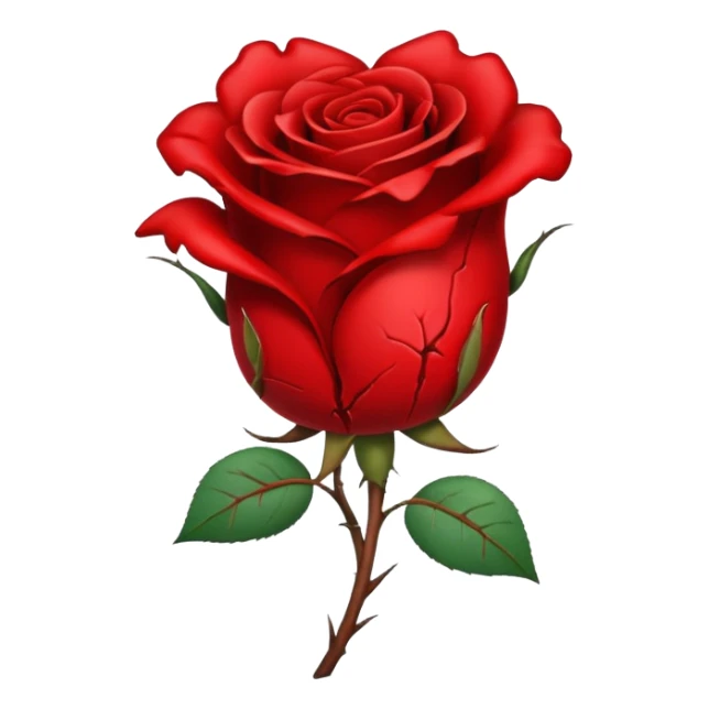 Put The Broken Heart Emoji And Wilted Rose Emoji In One Image sticker