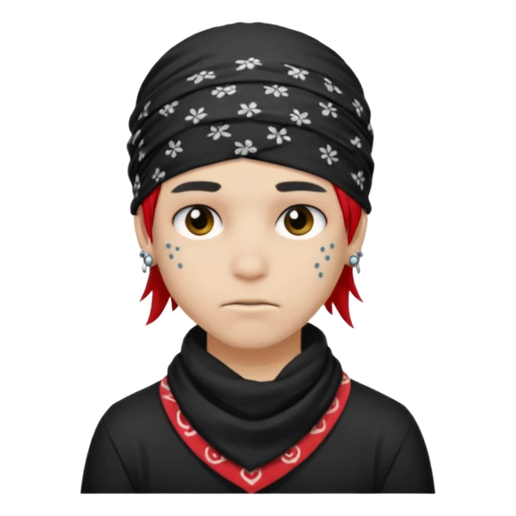 Un emo boy avec des piercing et un bandana  sticker