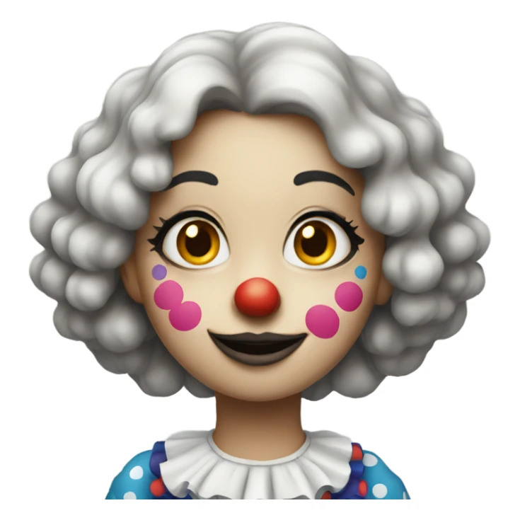 clown girl sticker